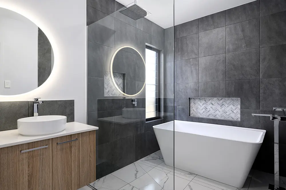 Modern designer bathroom photo
